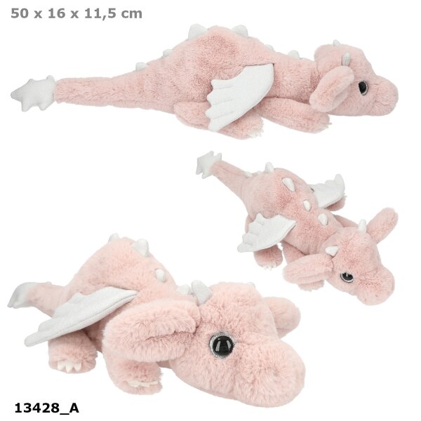 TOPModel Plüsch Drache rosa mit silber Flügeln