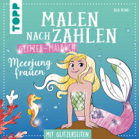 Malen nach Zahlen Glitzer-Malbuch Meerjungfrauen