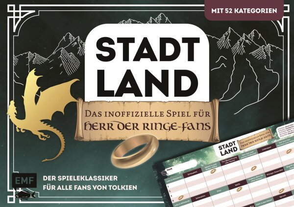 Stadt, Land, das inoffizielle Spiel für Herr der Ringe-Fans – Der Spieleklassiker für alle Fans von Tolkien