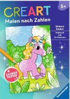 CreArt Malen nach Zahlen ab 5, Zauberpapier: Einhorn Zauber