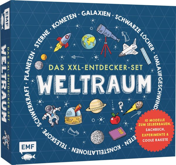 Das XXL-Entdecker-Set – Weltraum: Mit 10 Modellen zum Selberbauen, Sachbuch, Experimenten und cooler Rakete