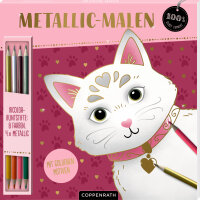 Malblock: Metallic-Malen Katze - 100% selbst gemacht