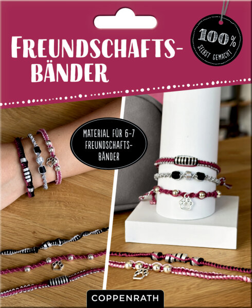 Freundschaftsbänder knüpfen Roségold/Beige - 100% s.g.