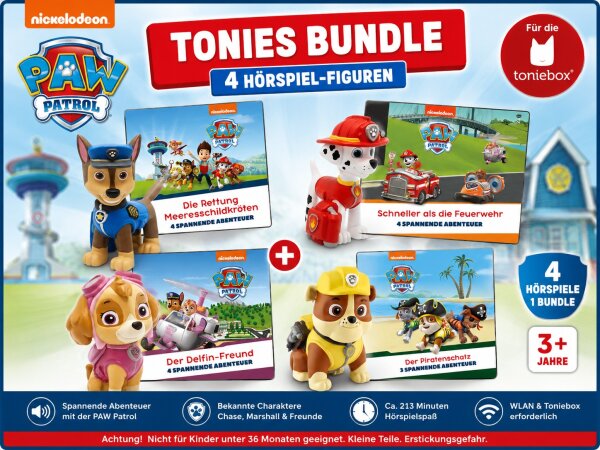 Tonies Bundle PAW Patrol 4er Set Hörspiel Figuren Toniebox
