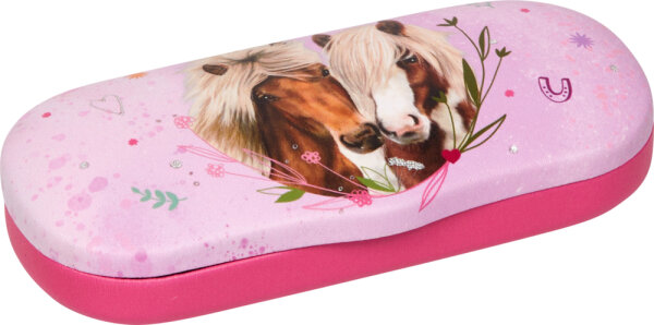 Brillenetui Pferdefreunde Kinder Etui mit Putztuch Brillenbox Pferde Spiegelburg