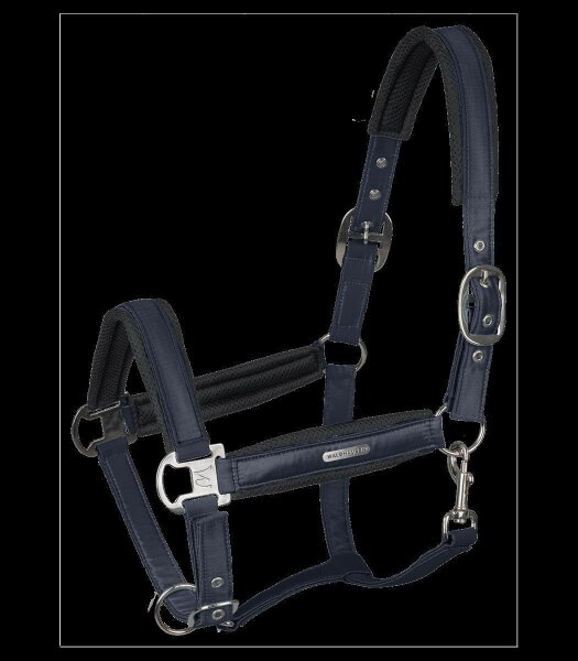 Halfter Pferd Breath VB nachtblau verstellbar gepolstert Satin Halfter
