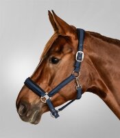 Halfter Pferd Breath VB nachtblau verstellbar gepolstert Satin Halfter
