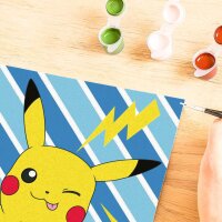 CreArt Freches Pikachu - Malen nach Zahlen für Kinder ab 9 Jahren