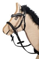 Gebisslose Trense Holzpferd Shetty HKM Funny Horses Leder Trense mit Zügel