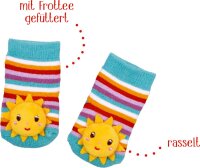 Rasselsöckchen Baby Sonne Babysocken mit Rassel BabyGlück Geschenk Set