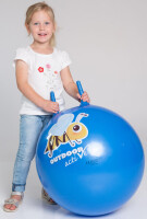 Sprungball mit Griff 60cm in blau