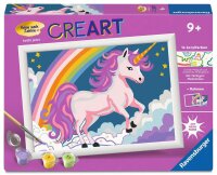 CreArt Pinkes Einhorn - Malen nach Zahlen für Kinder...