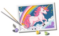 CreArt Pinkes Einhorn - Malen nach Zahlen für Kinder ab 9 Jahren