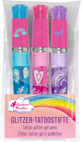 Glitzer-Tattoostifte - Einhorn-Paradies