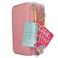 TOPModel 3 Fach Federtasche Affen Applikation JUICY