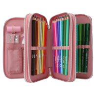 TOPModel 3 Fach Federtasche Affen Applikation JUICY