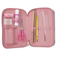 TOPModel 3 Fach Federtasche Affen Applikation JUICY