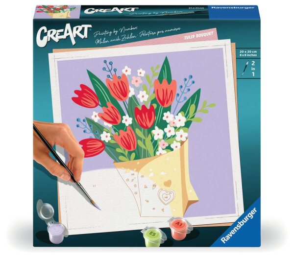 CreArt Tulpenstrauß - Malen nach Zahlen für Erwachsene