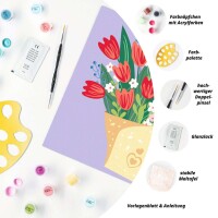 CreArt Tulpenstrauß - Malen nach Zahlen für Erwachsene