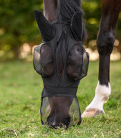 Fliegenmaske Puck VB, schwarz mit Nasenschutz