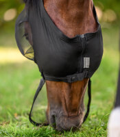 Fliegenmaske Puck VB, schwarz mit Nasenschutz
