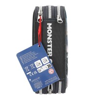 Monster Cars 3 Fach Federtasche LED Polizeiauto