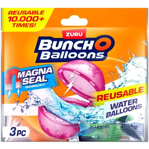 ZURU Bunch O Balloons - 3er Pack Wiederverwendbare Wasserballoons, Sortiert
