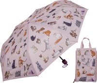 Taschenschirm Kinder Katzen Regenschirm faltbar mit Tasche I Love Cats