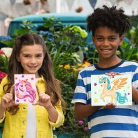 CreArt Neon Atelier Einhorn - Malen nach Zahlen für Kinder ab 7 Jahren