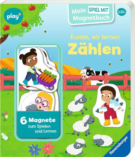 Play+ Mein Spiel mit-Magnetbuch Komm, wir lernen Zählen - ab 18 Monate