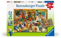 Kinderpuzzle ab 3 Jahren - Weihnachtswerkstatt - 12 Teile