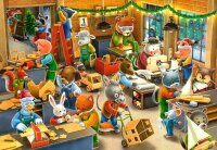 Kinderpuzzle ab 3 Jahren - Weihnachtswerkstatt - 12 Teile