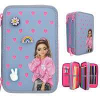 TOPModel 3 Fach Federtasche mit Silikon Pins