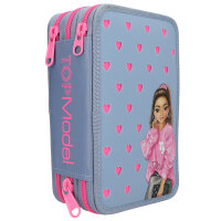 TOPModel 3 Fach Federtasche mit Silikon Pins