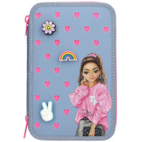 TOPModel 3 Fach Federtasche mit Silikon Pins