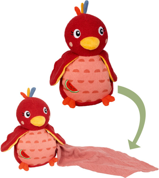 Kuscheltier Paradiesvogel mit Schnuffeltuch – Little Wonder Baby Schmusetuch