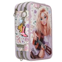 TOPModel 3 Fach Federtasche COWGIRL gefüllt Mädchen Schulmäppchen