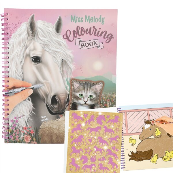 Miss Melody Malbuch mit Pailletten