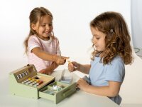 SpielMaus Küche Holz Registrierkasse mit Zubehör