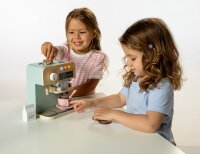 SpielMaus Küche Holz Kapsel-Kaffeemaschine, mit Zubehör