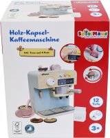 SpielMaus Küche Holz Kapsel-Kaffeemaschine, mit Zubehör