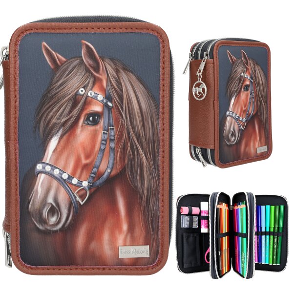 Miss Melody 3 Fach Federtasche LUXURY HORSE