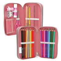 TOPModel 2-Fach Federtasche Heart to Heart – komplett gefüllt