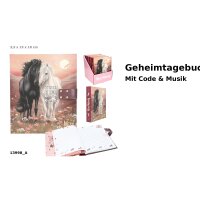 Miss Melody Tagebuch mit Code Schloss und Musik Pferde...