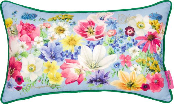 Kissen „GartenLiebe“ – Die Spiegelburg – Design M. Bastin – ca. 42 × 26 cm