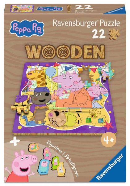 Peppa Pig Kinderpuzzle 22 Teile – Freundschaftsparty – Holz Ravensburger