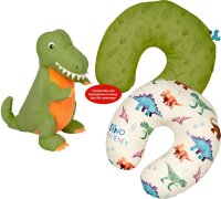 Dino Nackenkissen Dino Friends Reisekissen Kinder Kuschelkissen