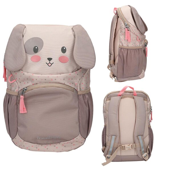 Rucksack Kinder Princess Mimi Hund Ergonomisch 35 cm Braun-Beige