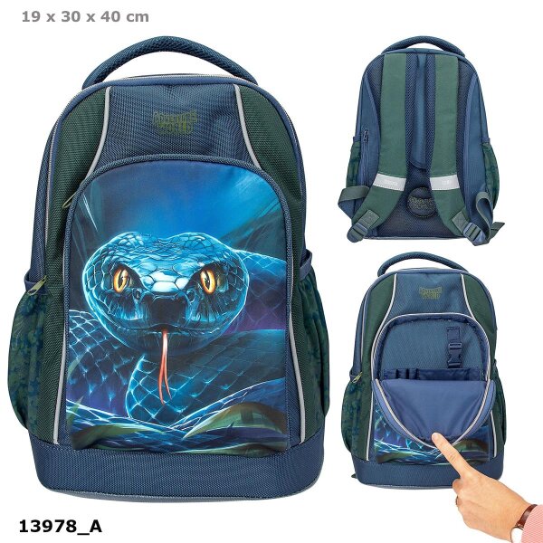 Adventure World Schulrucksack Schlange Kinder Rucksack Schule Jungen