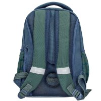 Schulrucksack Kinder Adventure World Schlange 40 cm Blau Grün